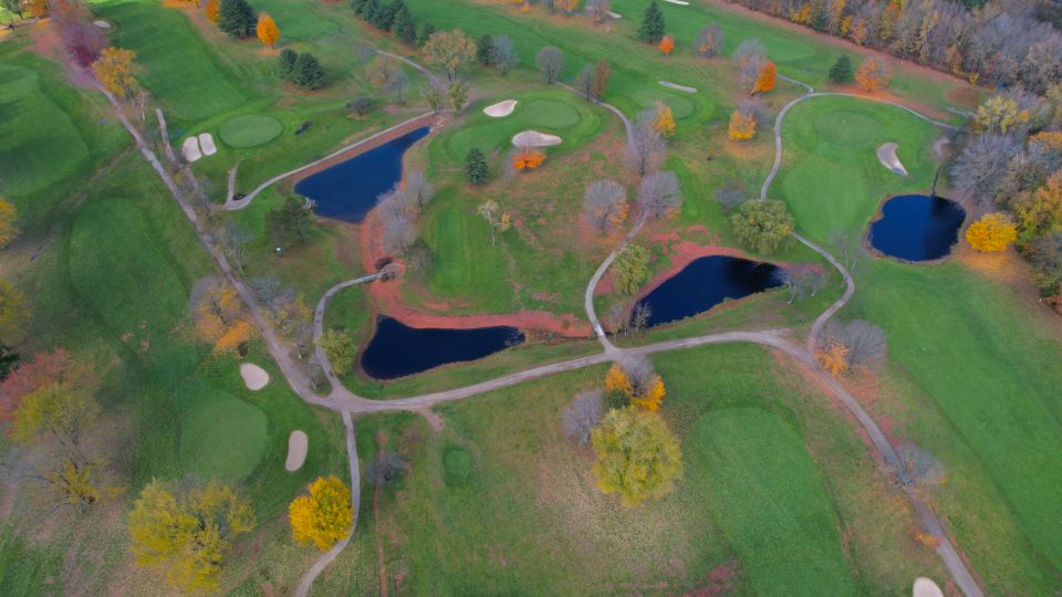 The golf course, looking down the fairway